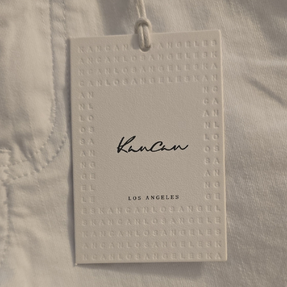KanCan Women's White Distressed Jean Shorts - Picture 3 of 5